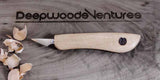 Upswept Detail woodcarvers tool fitted with a standard wood handle.