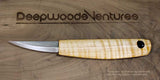 Sloyd Bushcraft Knife with a Tiger Maple Handle